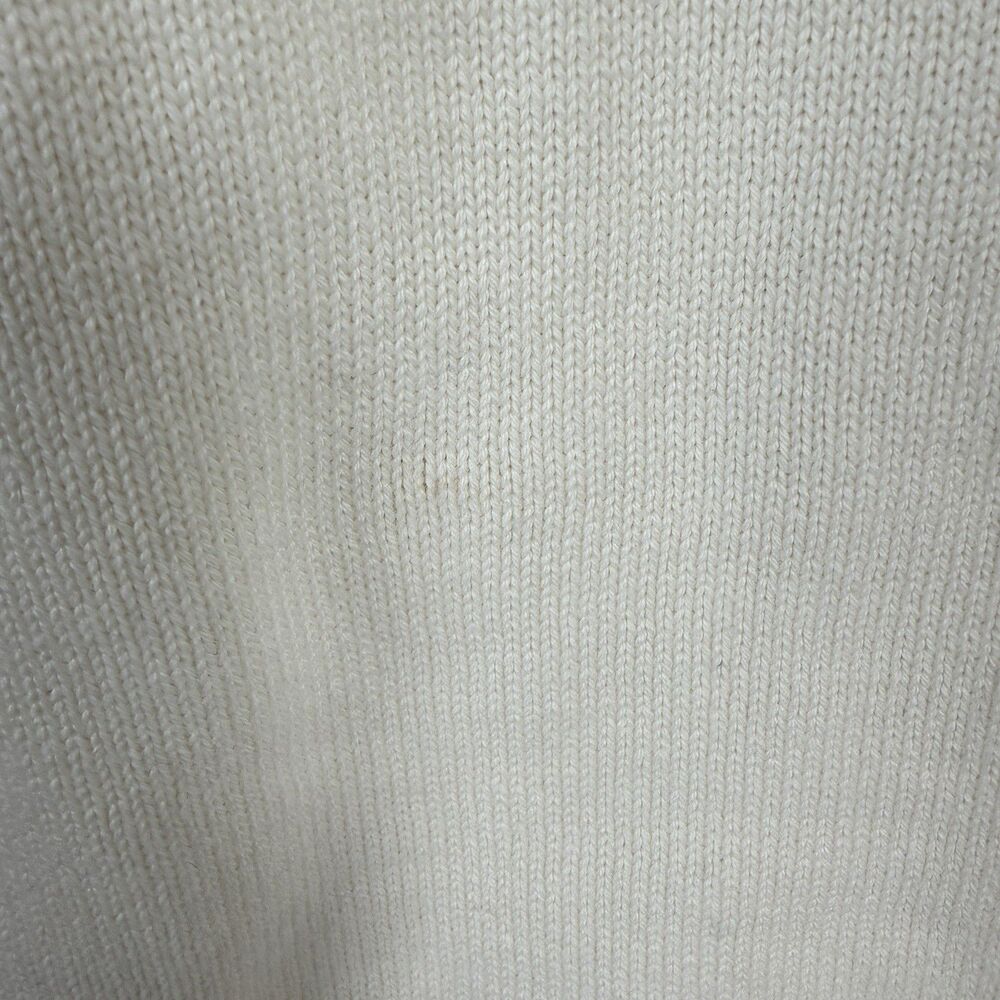 Charlie's T-Shirts Vail Women's Sweater M Cream Cotton Knit Crew Neck Après-Ski - Picture 6 of 12